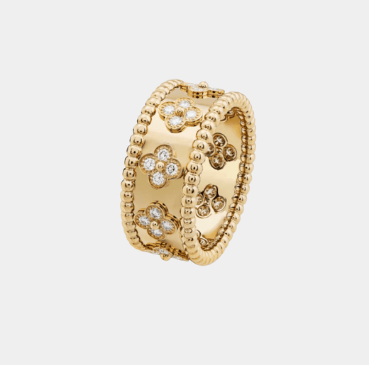 Clover Ring With Diamonds 18k Gold