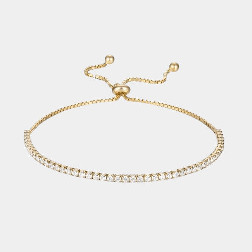 Tennis Bracelet 18k Gold Adjustable