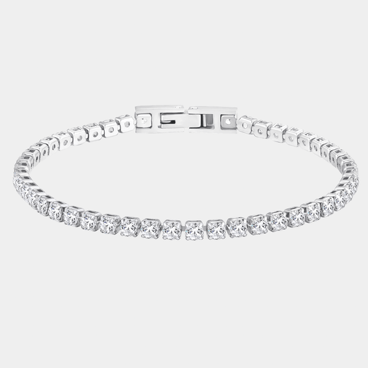 Tennis Bracelet Diamond Pavé In Silver
